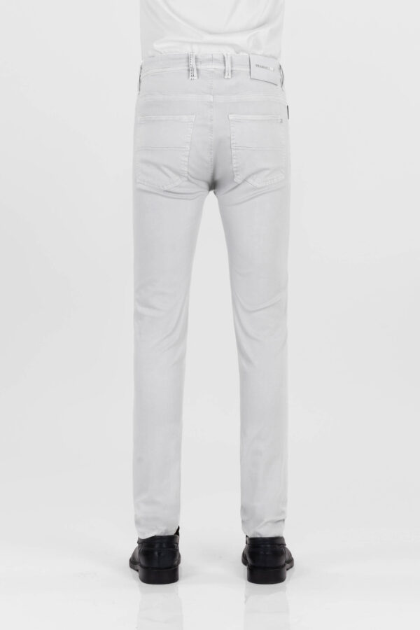 Sartoria Tramarossa PANTALONE MICHELANGELO ZIP SS REGULAR IN GABARDINA DI COTONE STRETCH GRIGIO Vendita