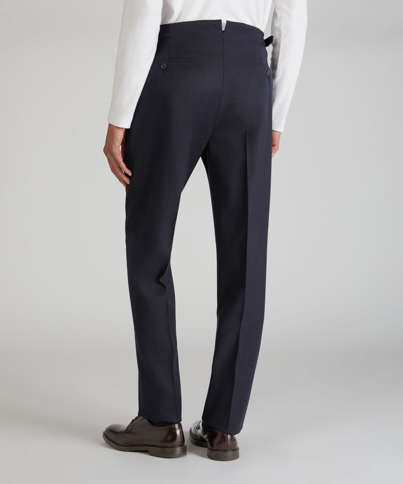 Slowear Pantalone straight fit in lana mélange Vendita