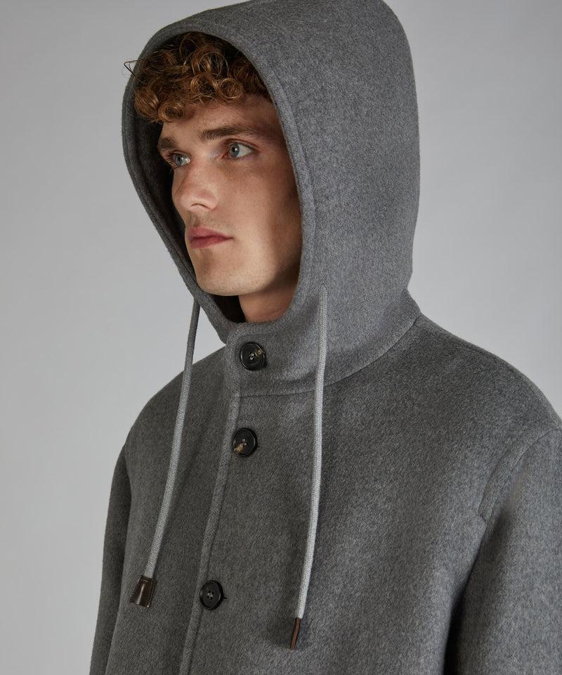 Slowear Parka in panno di lana mélange Pezzi Unici