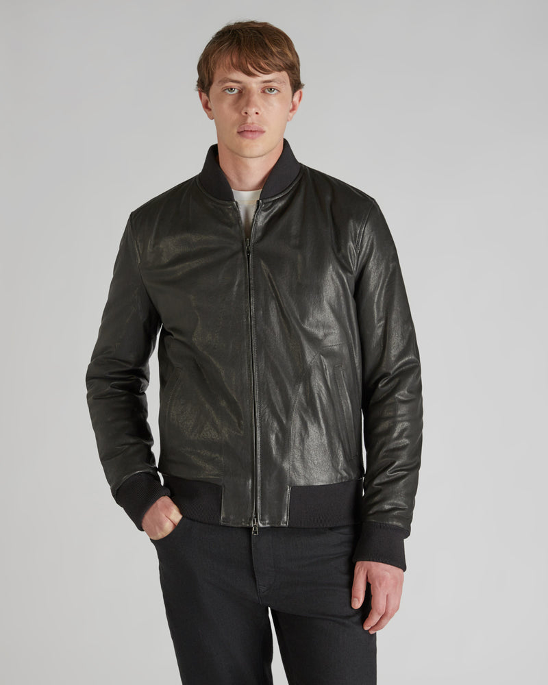 Slowear Bomber regular fit in nappa Sottocosto