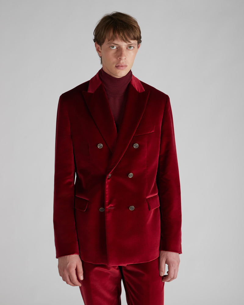 Slowear Giacca doppiopetto slim fit in velluto Novità