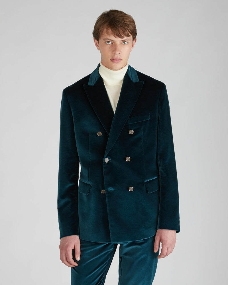 Slowear Giacca doppiopetto slim fit in velluto Offerta speciale