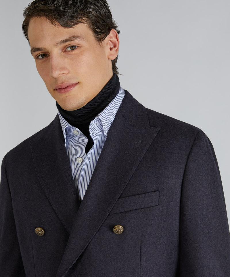 Slowear Giacca doppiopetto slim fit in flanella di lana e cashmere Offerta