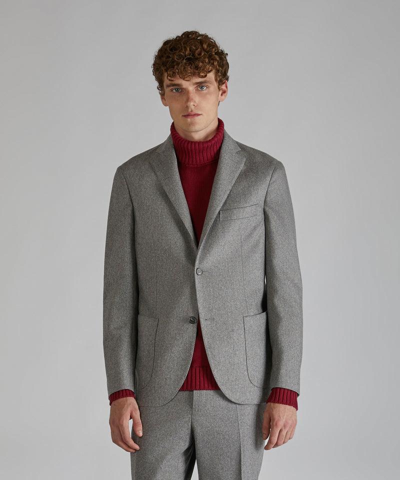 Slowear Giacca slim fit in flanella di lana e cashmere Online