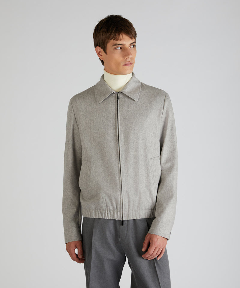 Slowear Giubbino regular fit in flanella di lana e cashmere 2025