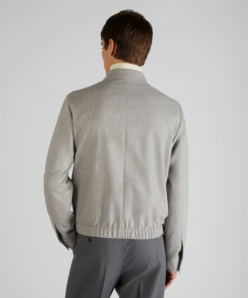 Slowear Giubbino regular fit in flanella di lana e cashmere 2025