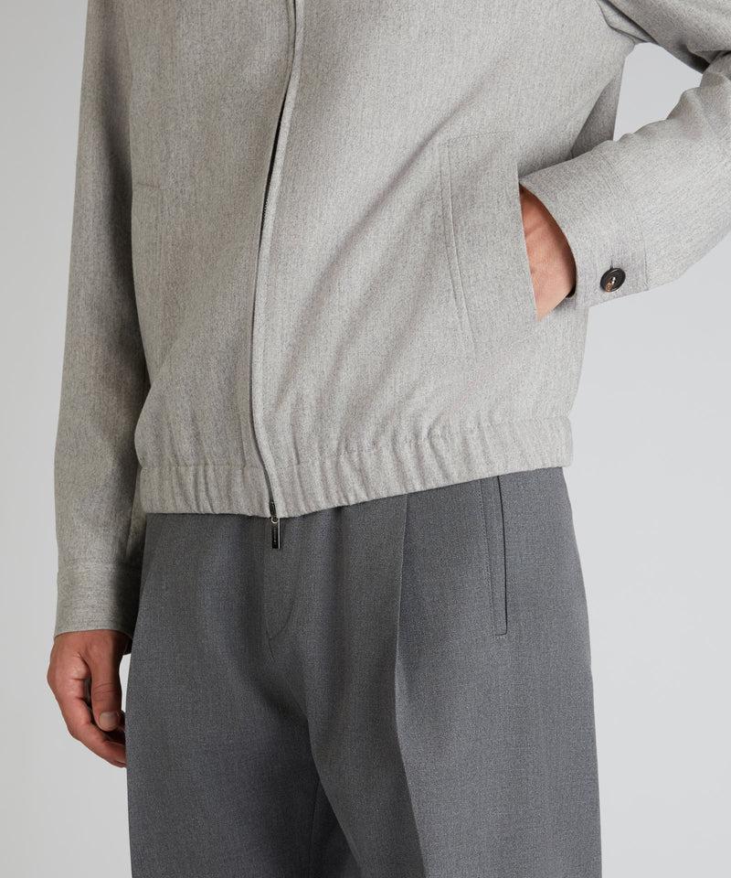 Slowear Giubbino regular fit in flanella di lana e cashmere 2025