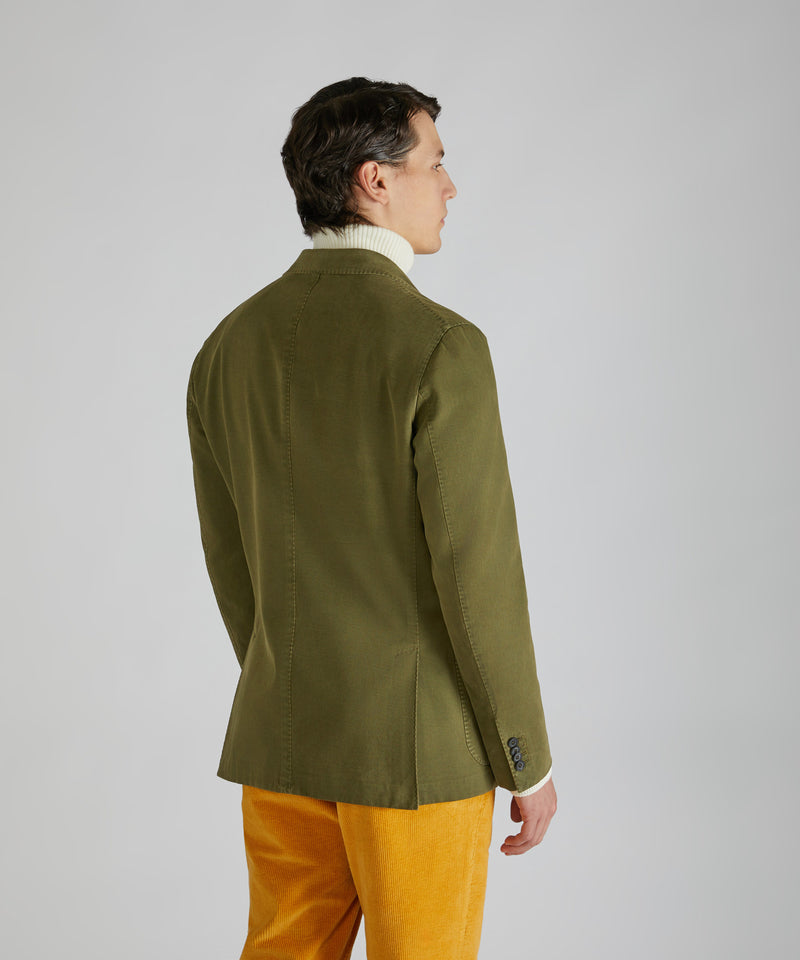 Slowear Giacca slim fit in drill di cotone e cashmere Vendita