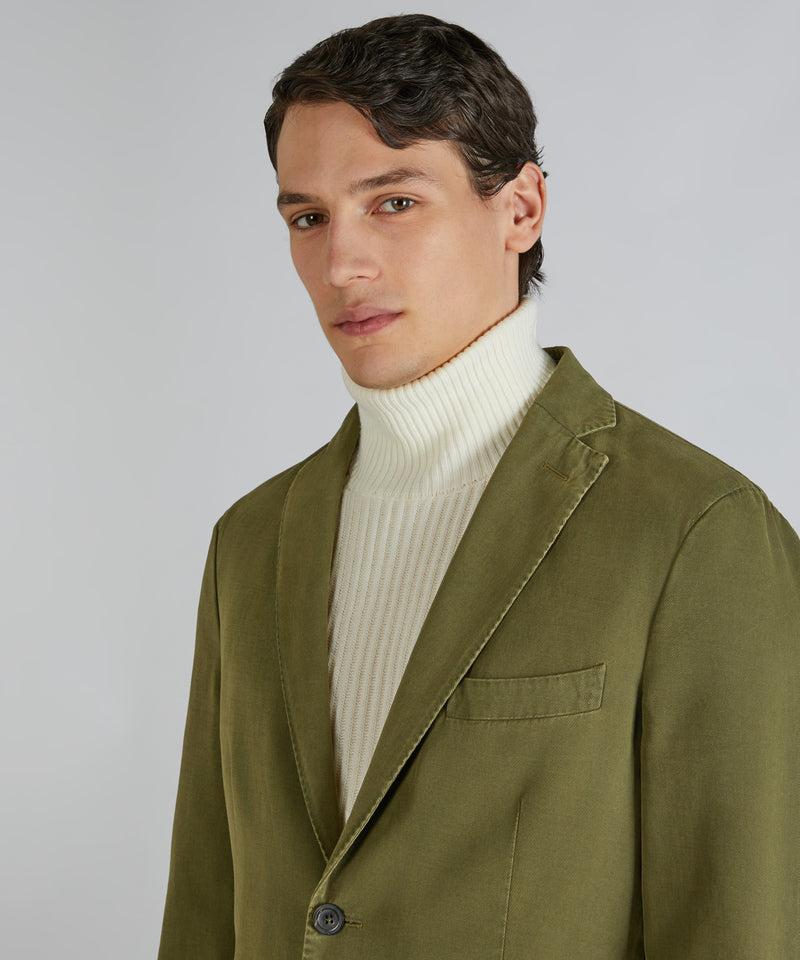 Slowear Giacca slim fit in drill di cotone e cashmere Vendita