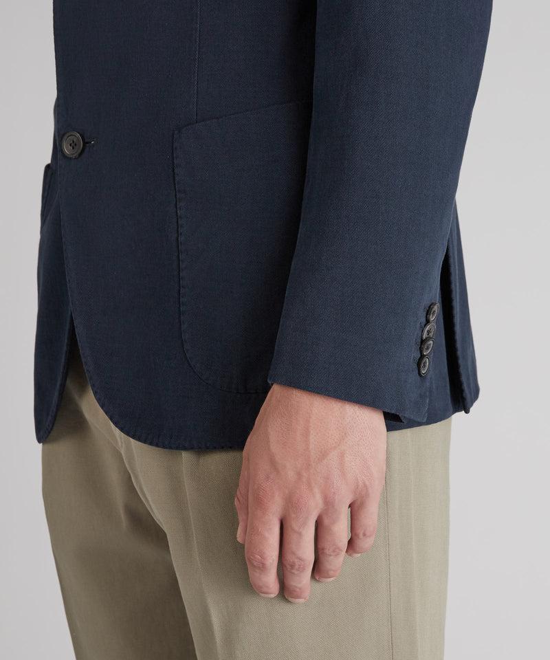 Slowear Giacca slim fit in drill di cotone e cashmere Promozione