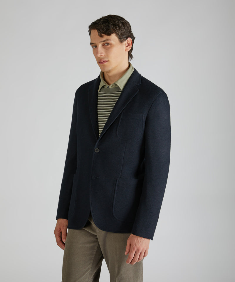 Slowear Giacca slim fit in jersey hopsack Pezzi Unici