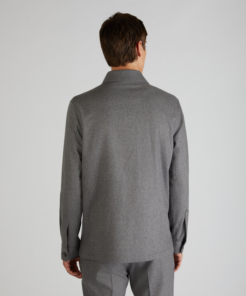 Slowear Overshirt in flanella di lana e cashmere Acquista Ora