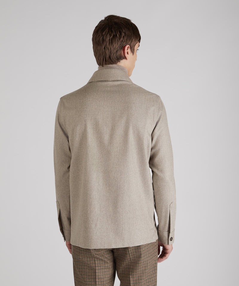 Slowear Overshirt in flanella di lana e cashmere Consegna Veloce