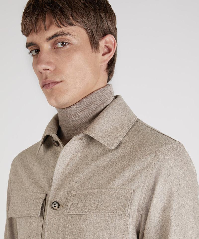 Slowear Overshirt in flanella di lana e cashmere Consegna Veloce