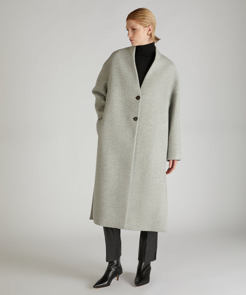 Slowear Cappotto wide fit in lana Sconto