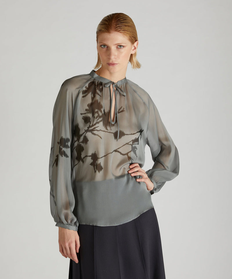 Slowear Camicia wide fit in chiffon di seta Nuova