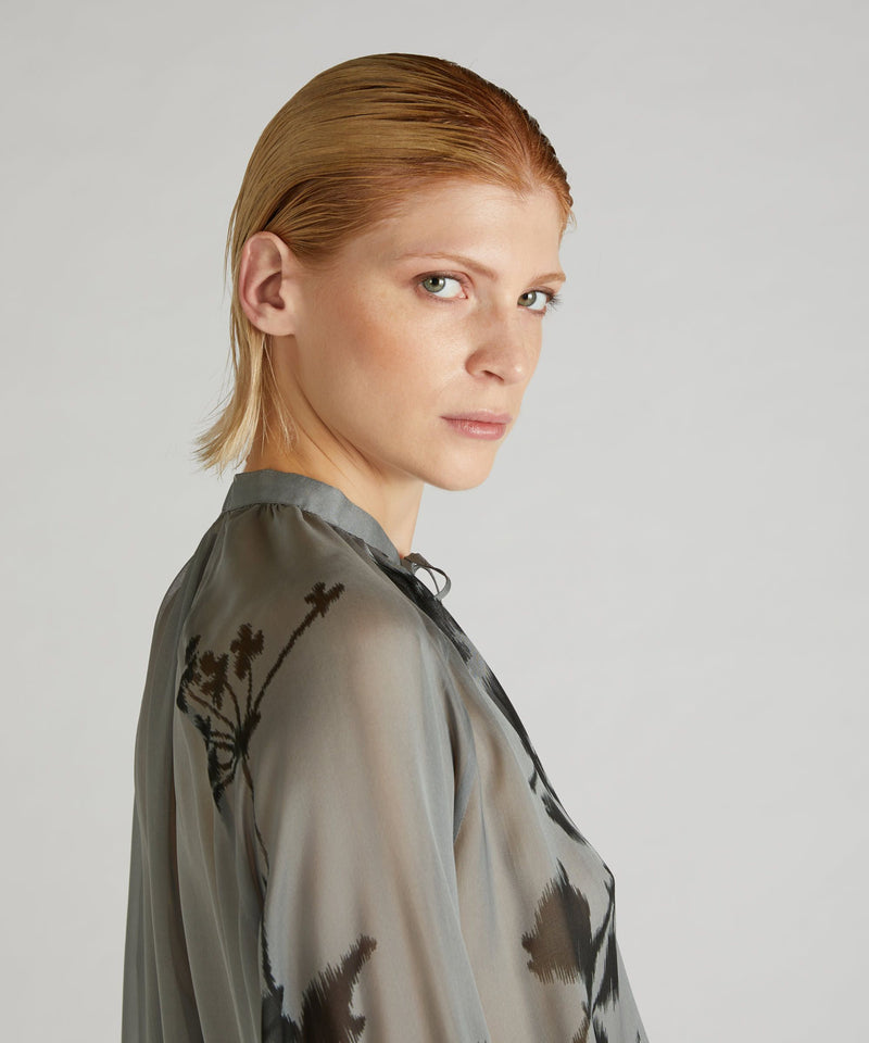 Slowear Camicia wide fit in chiffon di seta Nuova