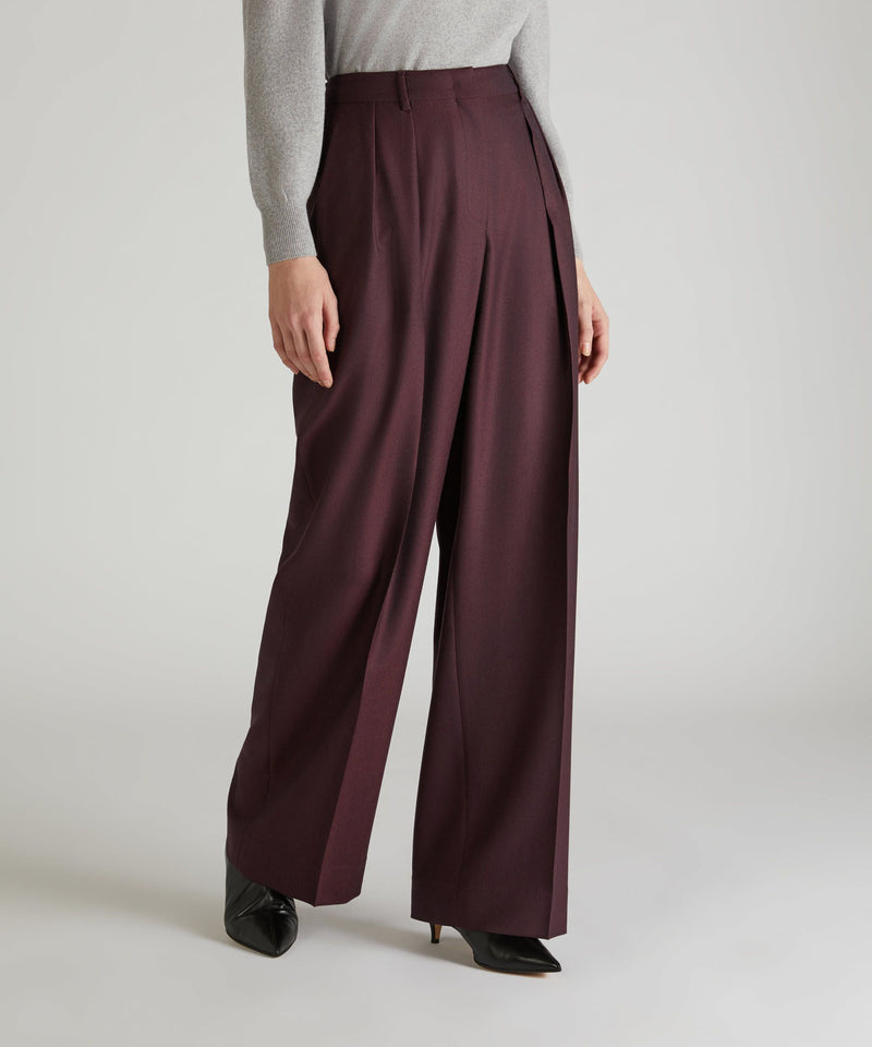 Slowear Pantalone wide fit in flanella Pezzi Unici
