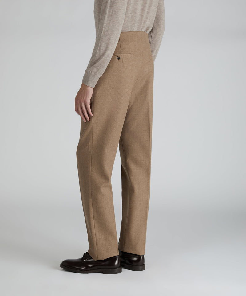 Slowear Pantalone straight fit in lana mélange Sconto