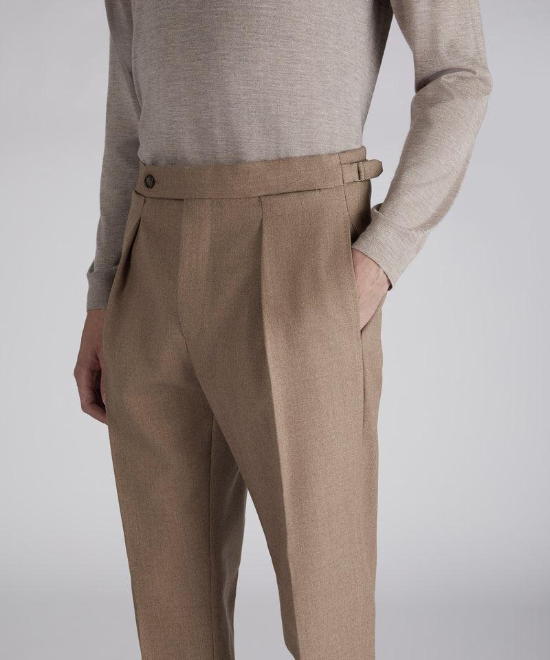 Slowear Pantalone straight fit in lana mélange Sconto