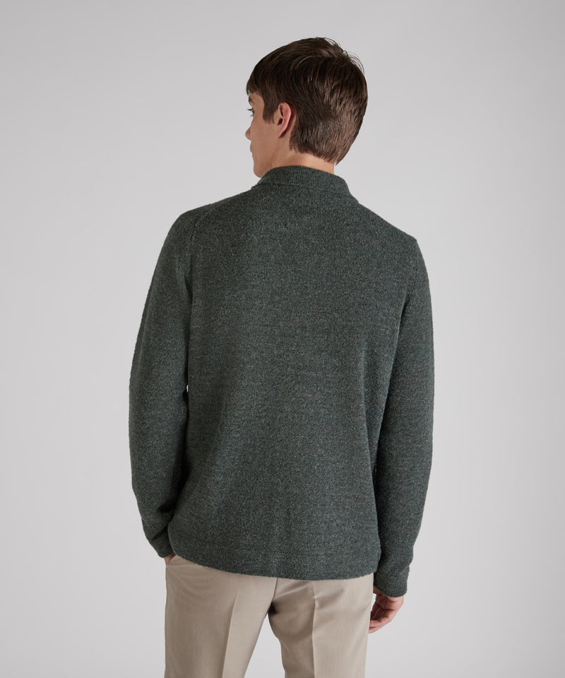 Slowear Overshirt in bouclé di lana e lana Geelong Vendita Economica