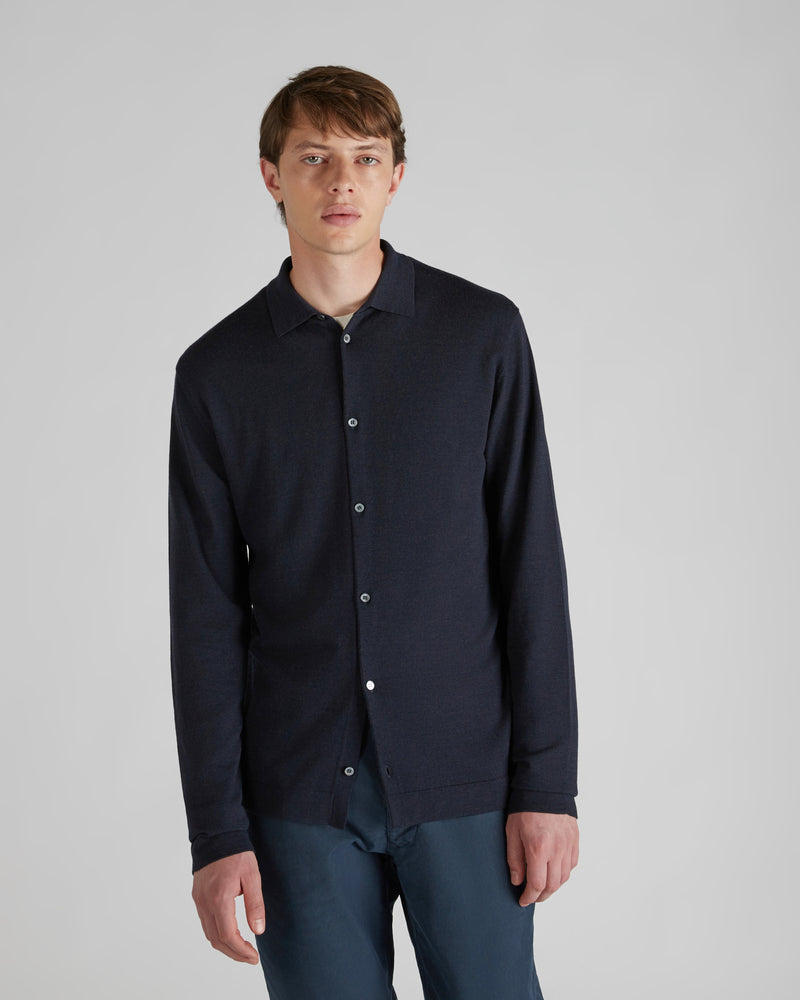 Slowear Camicia slim fit in Flexwool certificato Vendita Economica