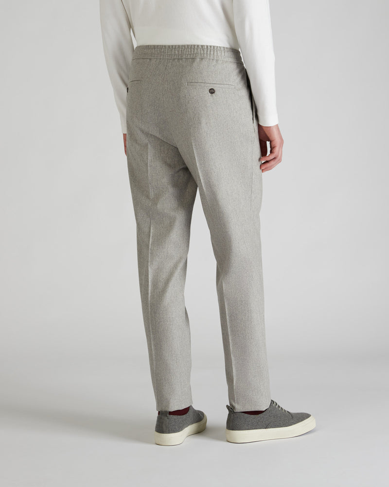 Slowear Pantalone tapered fit in flanella di lana e cashmere Negozio