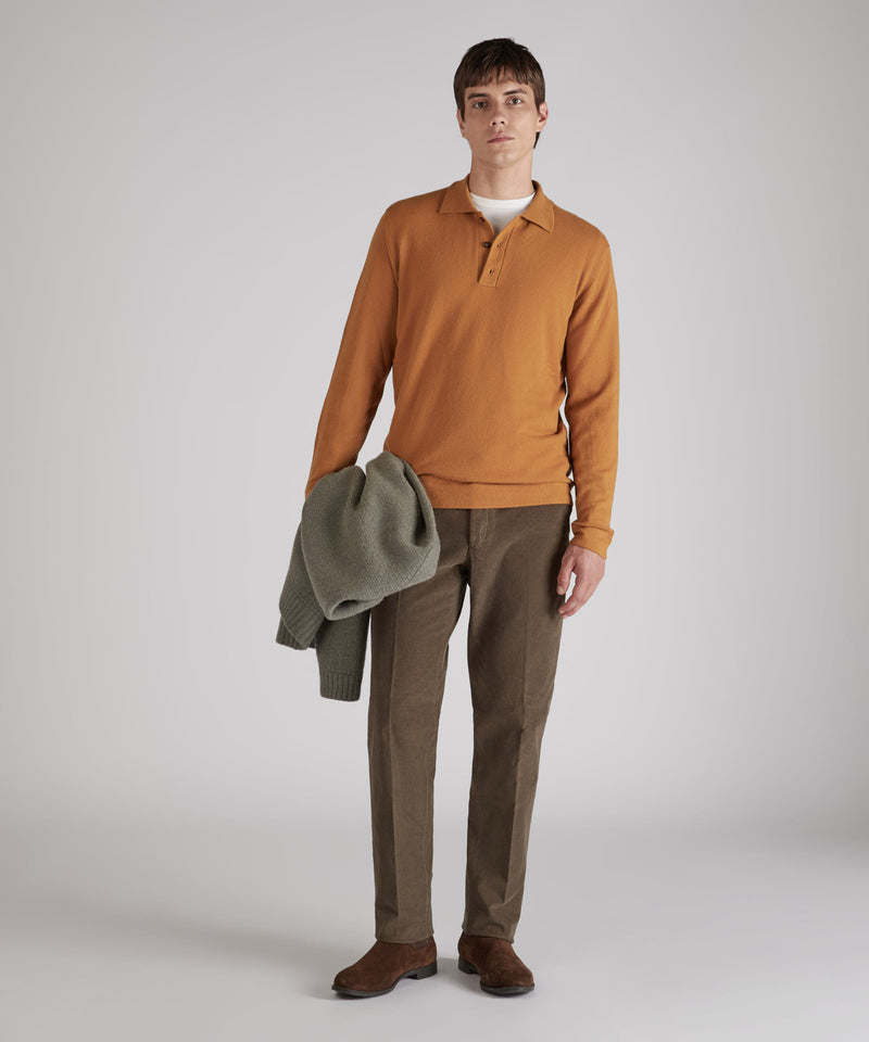 Slowear Polo slim fit in lana e cashmere In Saldo