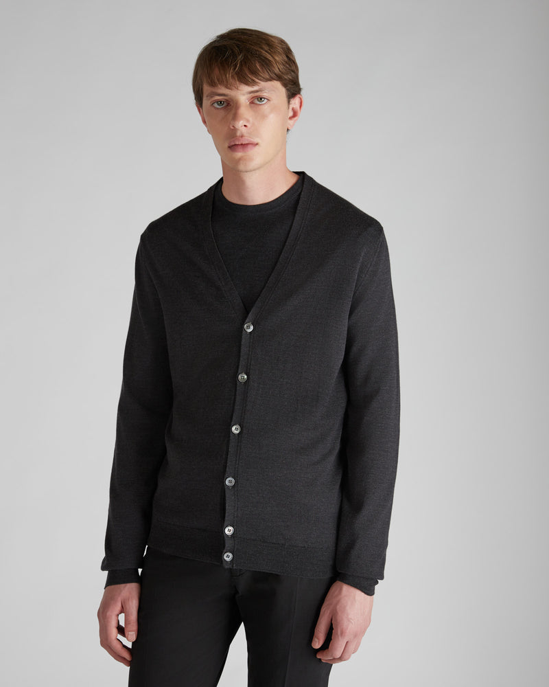 Slowear Cardigan slim fit in Flexwool certificato Italia