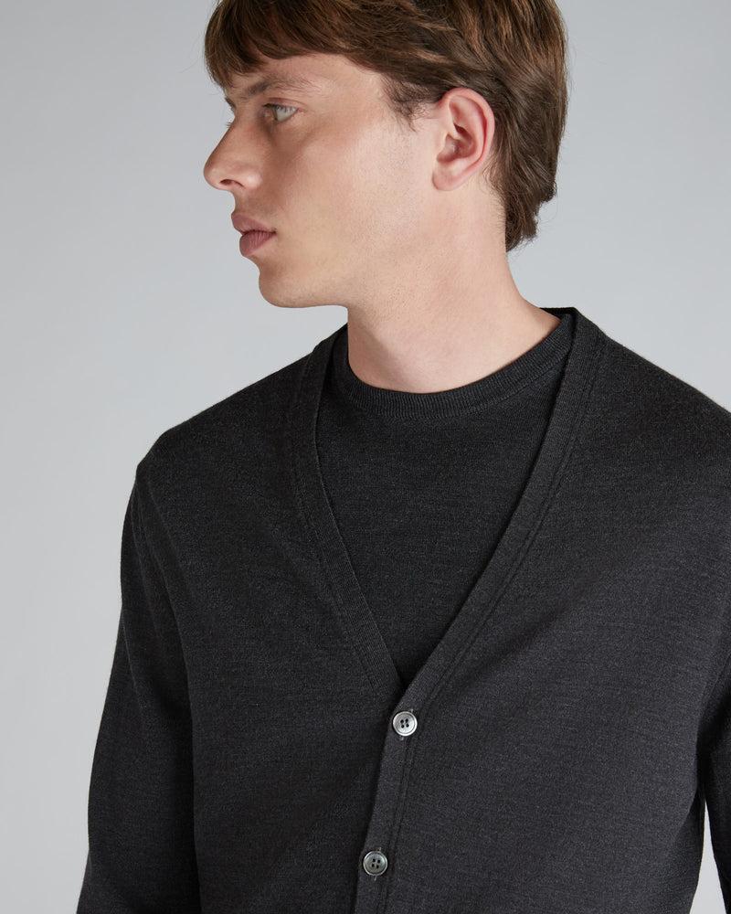Slowear Cardigan slim fit in Flexwool certificato Italia