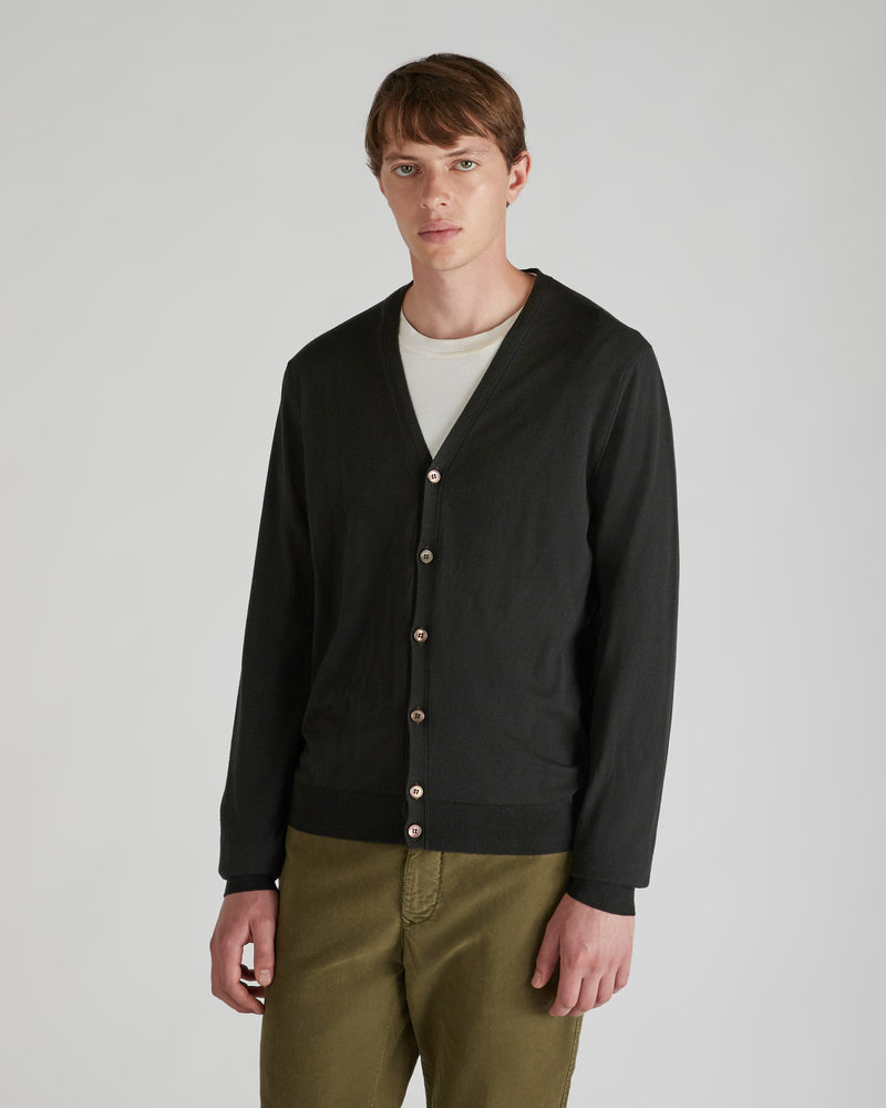 Slowear Cardigan slim fit in Flexwool certificato Spedizione gratuita