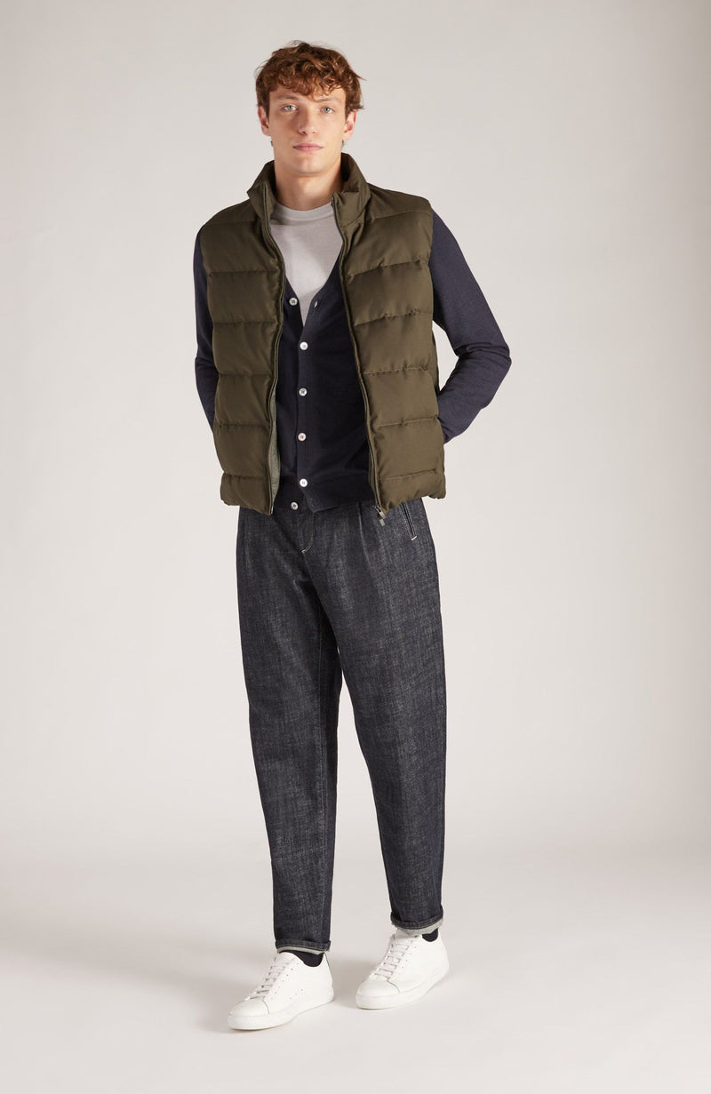 Slowear Cardigan slim fit in Flexwool certificato In Linea