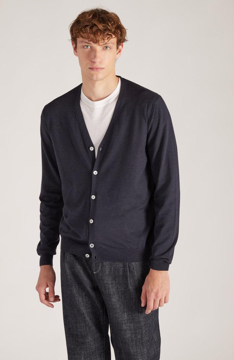Slowear Cardigan slim fit in Flexwool certificato In Linea