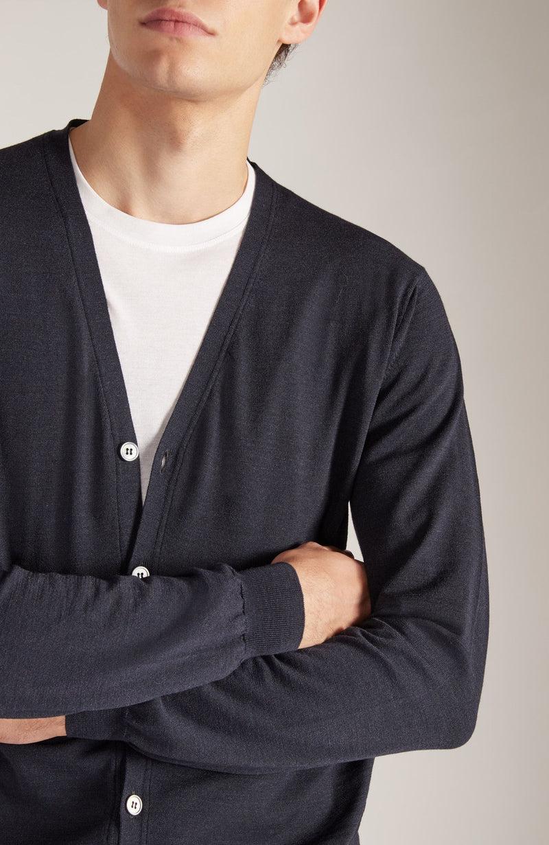 Slowear Cardigan slim fit in Flexwool certificato In Linea