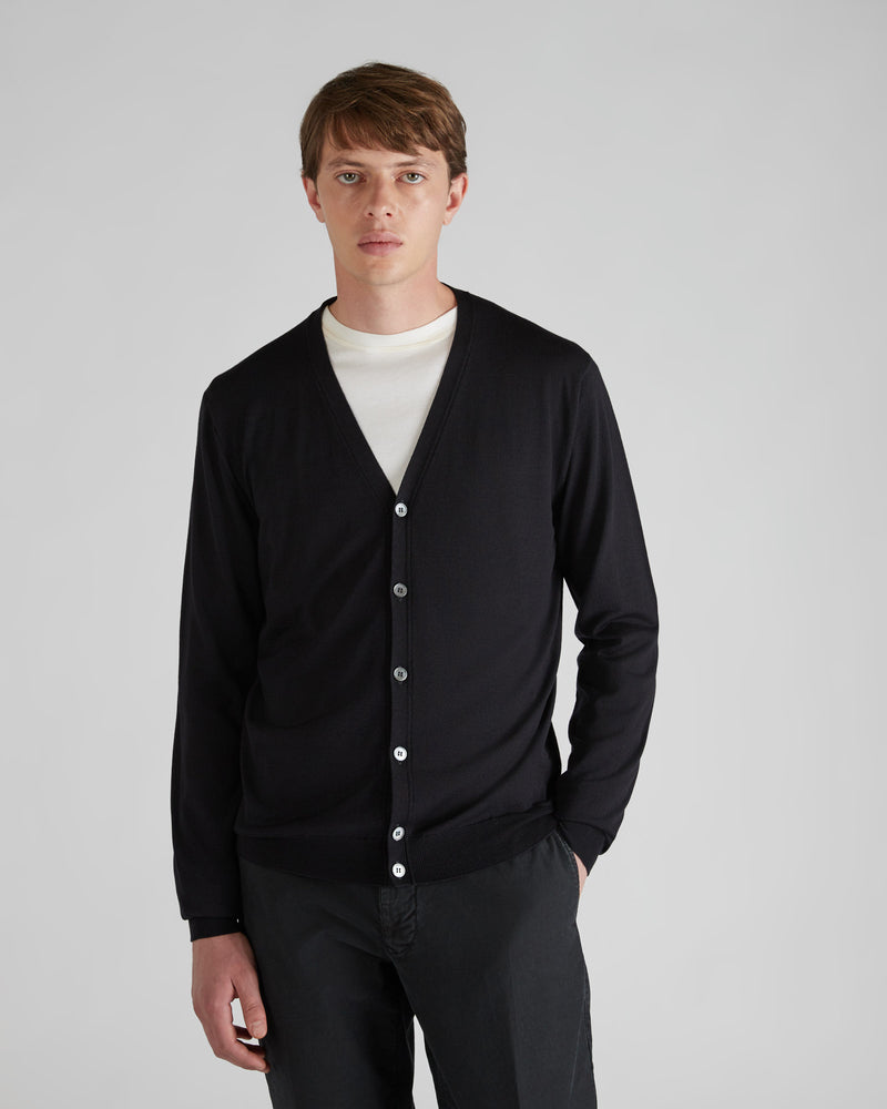 Slowear Cardigan slim fit in Flexwool certificato Nuovo