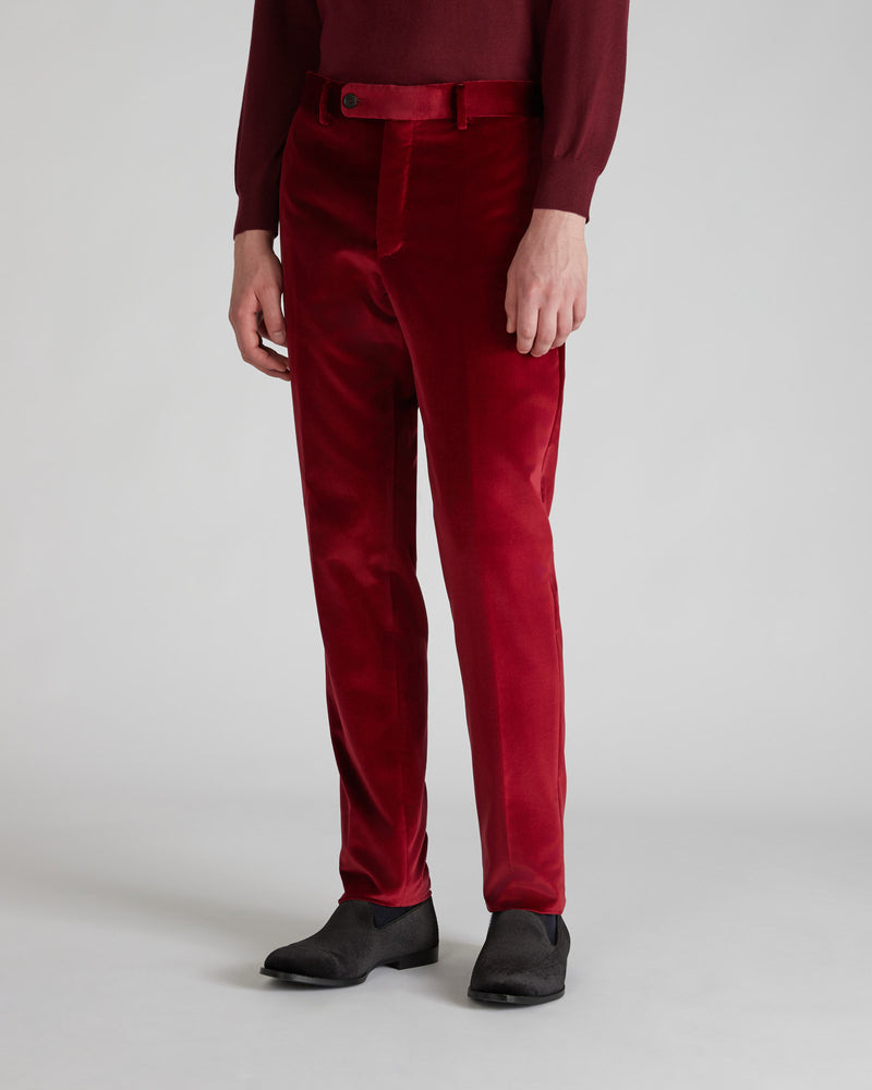Slowear Pantalone tapered fit in velluto Vendita