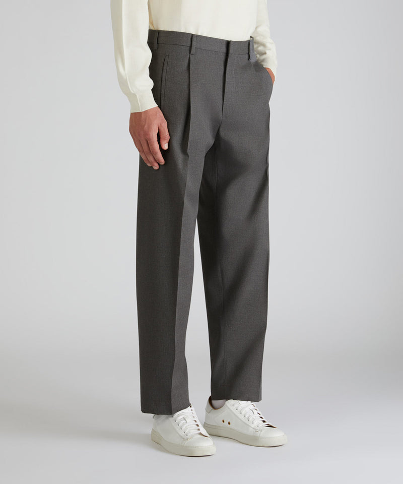 Slowear Pantalone seamless fit in twill di cotone e lana Pezzi Unici