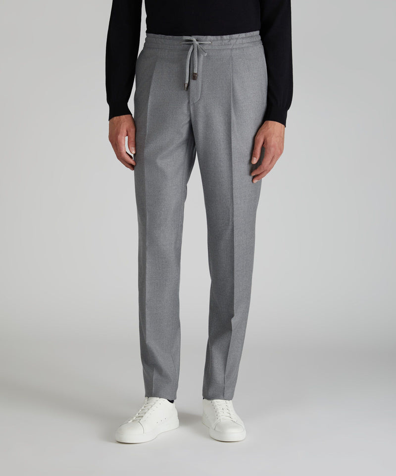 Slowear Pantalone tapered fit in flanella Fino Al -60%