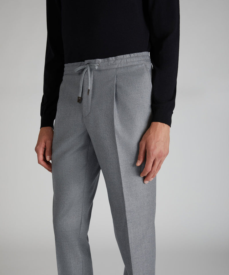 Slowear Pantalone tapered fit in flanella Fino Al -60%