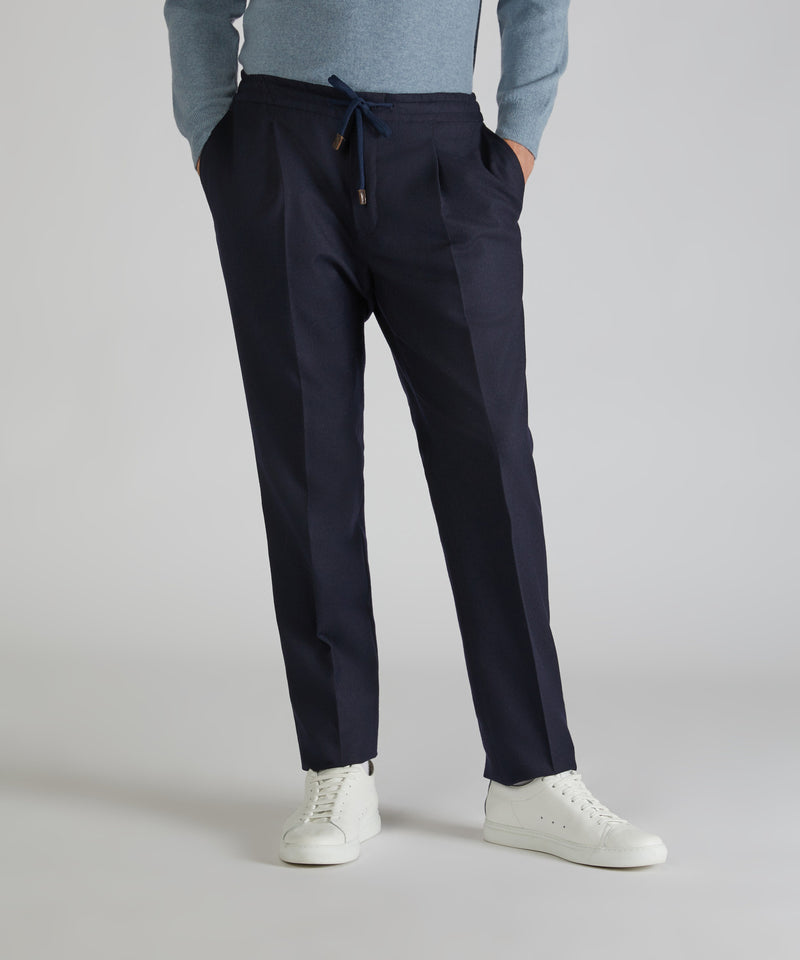 Slowear Pantalone tapered fit in flanella Shopping Online