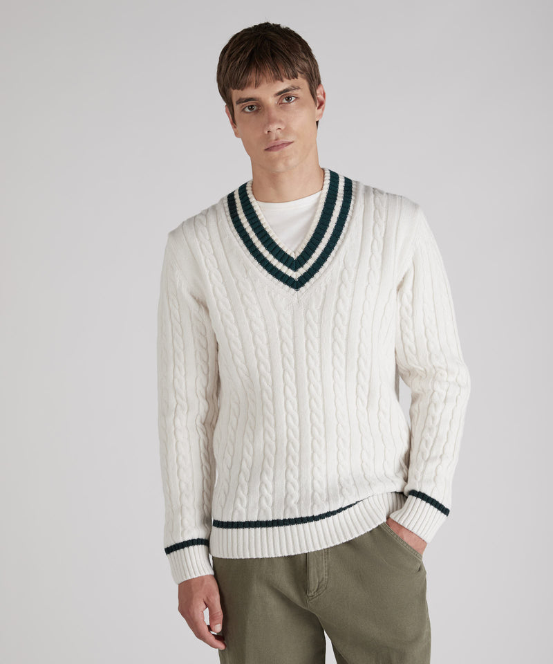 Slowear Maglia con scollo a V in lana Geelong Prezzo Ridotto