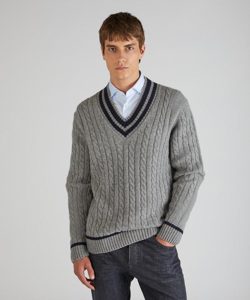Slowear Maglia con scollo a V in lana Geelong Sottocosto