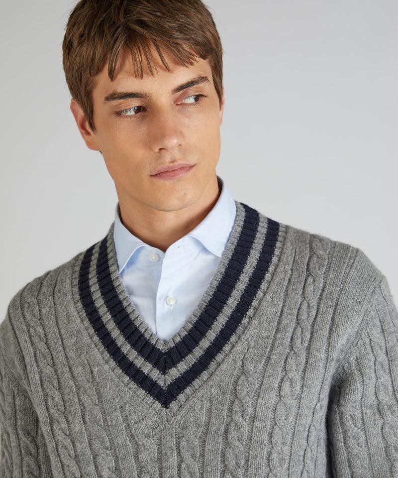 Slowear Maglia con scollo a V in lana Geelong Sottocosto