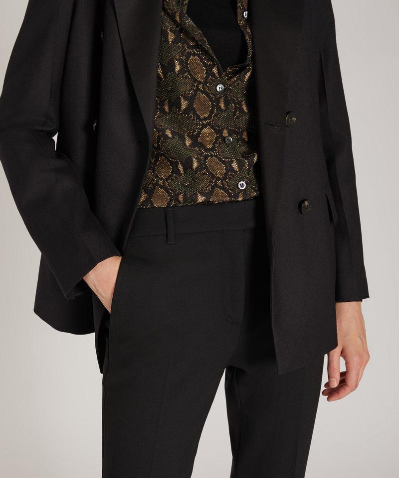 Slowear Pantalone slim fit in lana bistretch certificata Saldi Di Fabbrica