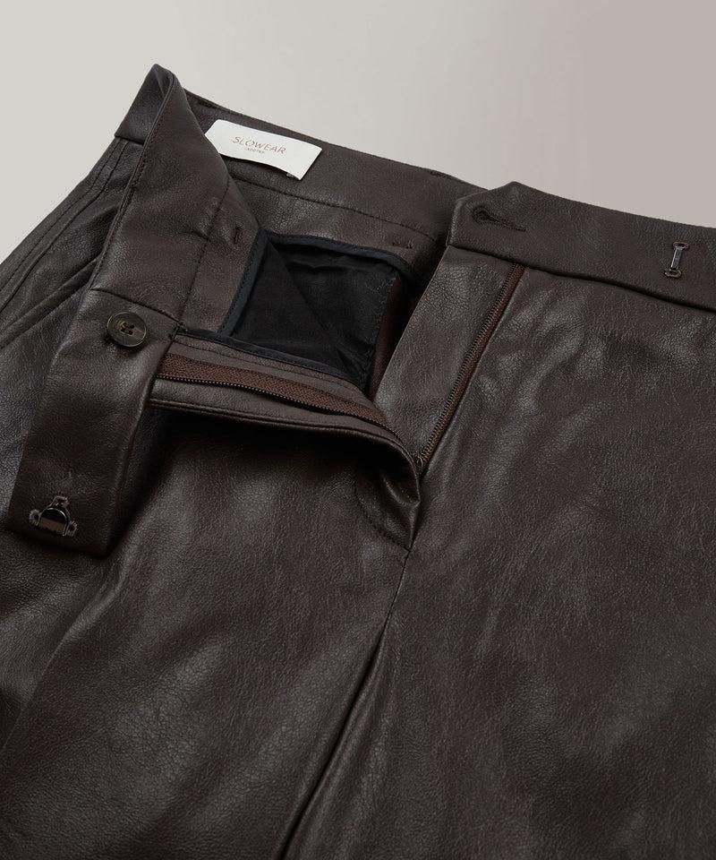 Slowear Pantalone slim fit in similpelle Italia