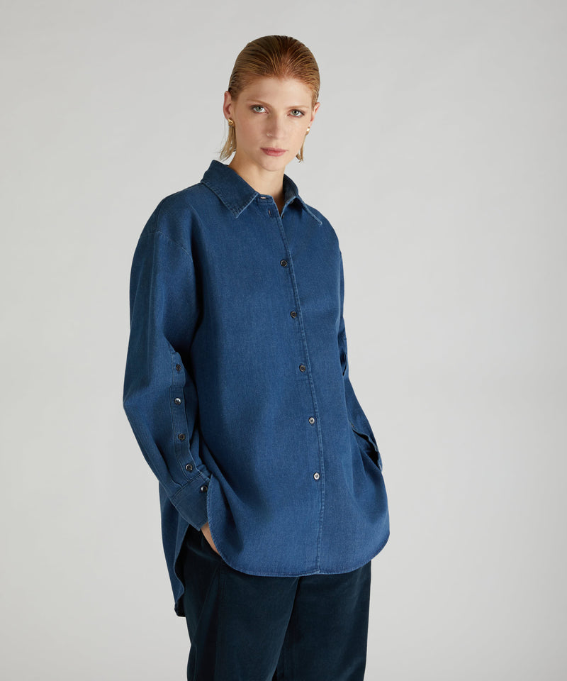 Slowear Camicia regular fit in denim di cotone Promozione
