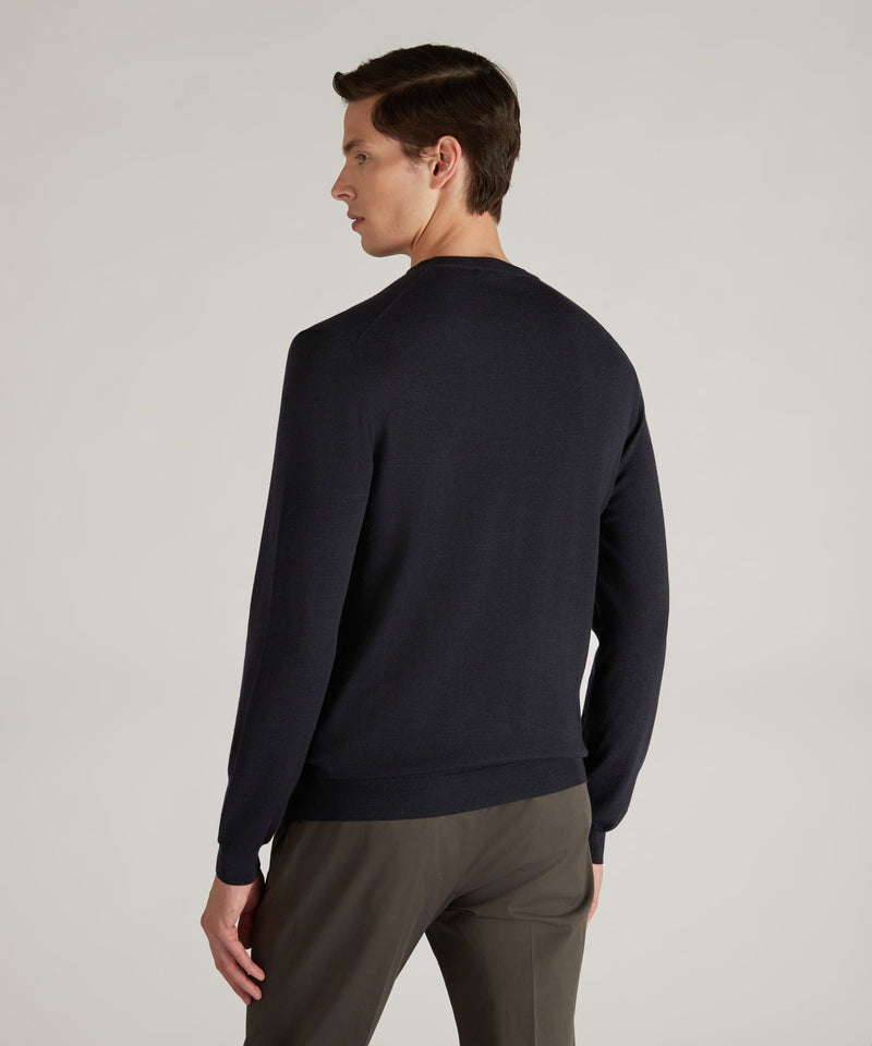Slowear Girocollo slim fit in Flexwool certificato In Linea