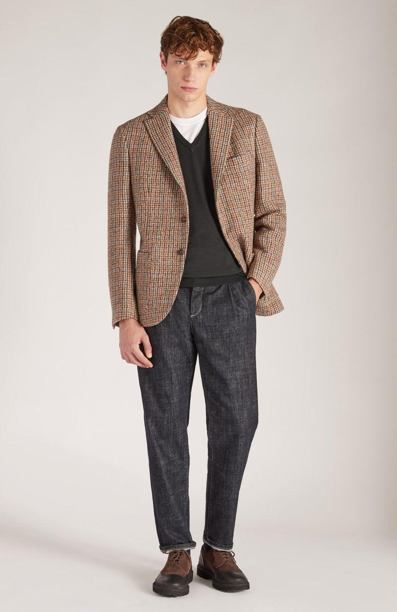 Slowear Maglia scollo a V slim fit in Flexwool certificato Vendita Calda