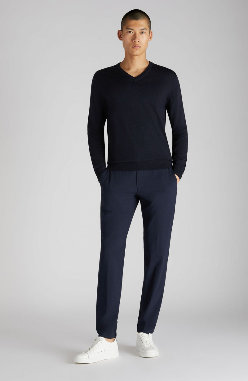 Slowear Maglia scollo a V slim fit in Flexwool certificato Vendita Economica