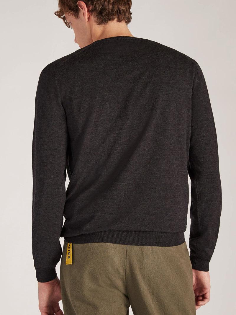 Slowear Maglia scollo a V slim fit in Flexwool certificato I Più Venduti
